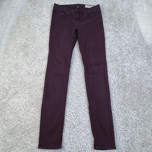 Rag & Bone Skinny Jean Wine Maroon Purple - Picture 2 of 10